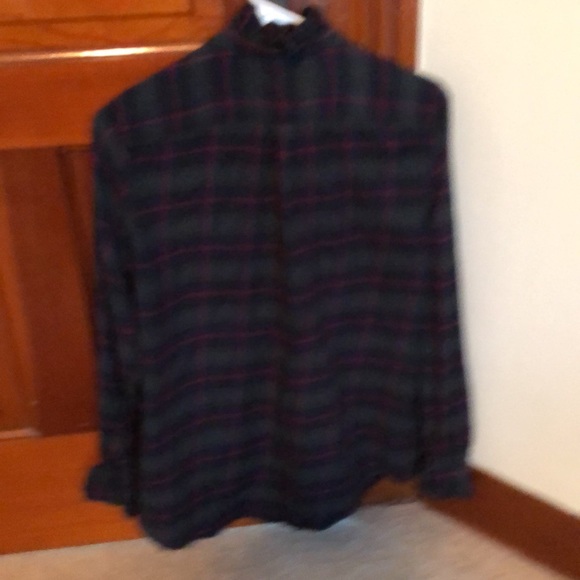 GAP plaid ruffle shirt - Picture 2 of 3